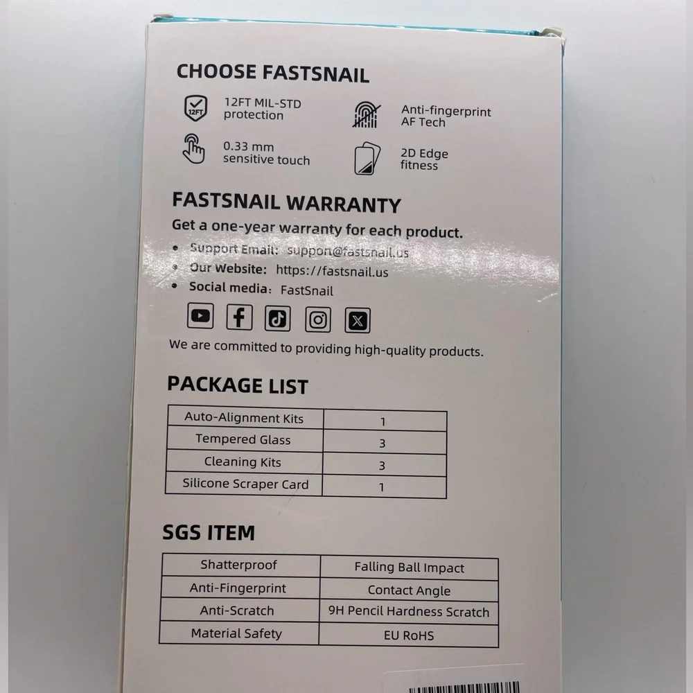 FastSnail 9H Glass Screen Protector for Switch 2 NIB Break Scratch Protect Game